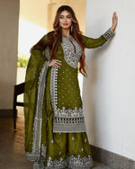 Heavy Faux Georgette With Heavy Embroidery Sequence Work Suit IN Munich