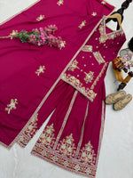 Pink Chinon Silk Embroidery Suit in Germany