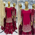 Heavy Faux Georgette With Embroidery Sequence Work Suits in Munich
