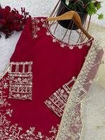 Heavy Faux Georgette With Embroidery Sequence Work Suits in Munich