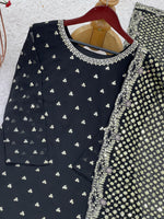 Heavy Faux Georgette With Embroidery Sequence Work With Full Sleeve suit in Berlin