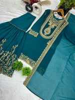 Faux Georgette With Heavy Embroidery Sequence Thread Work With Full Sleeve in Germany
