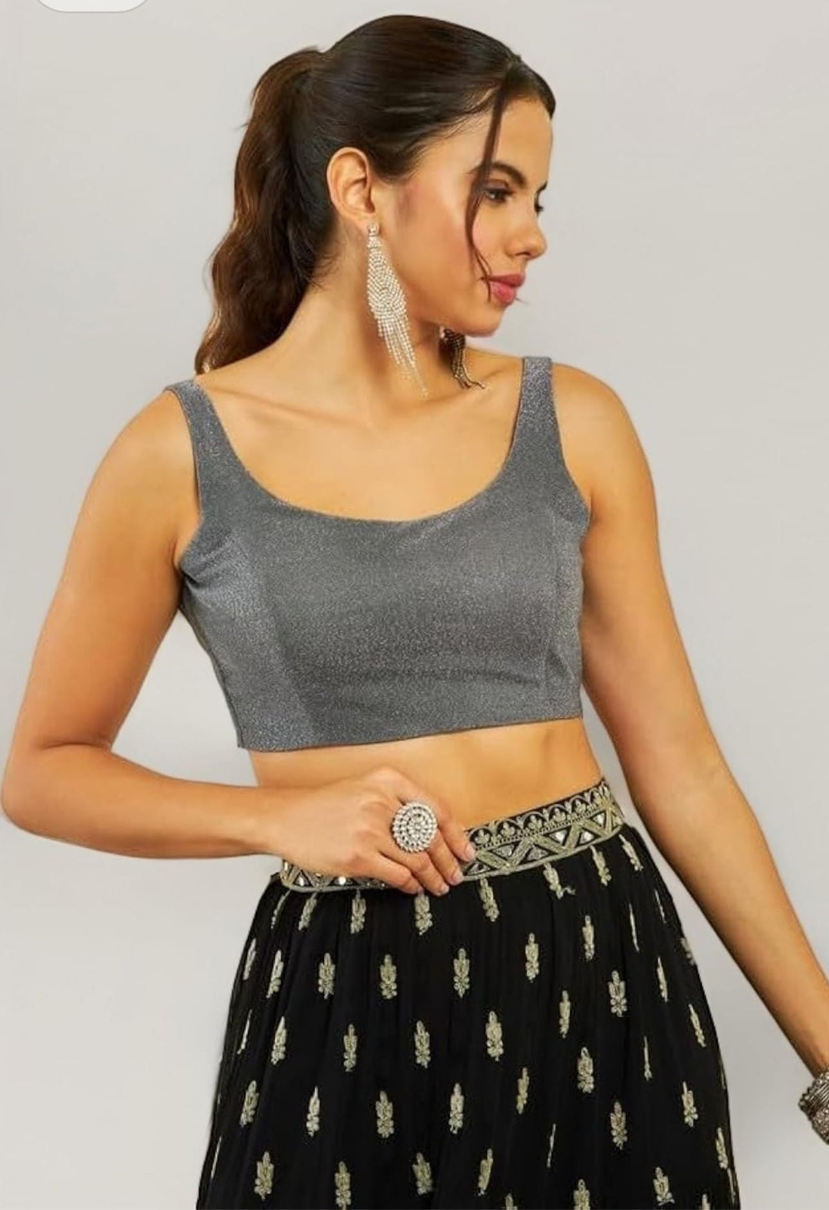 Women's Readymade Art Silk Sleeveless Saree Blouse in Berlin