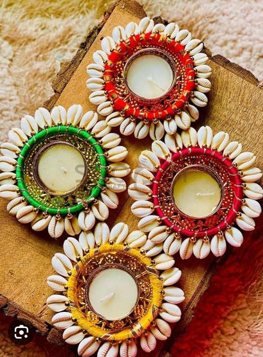 Kodi Shell Decorative Tealight Holder Item for Diwali Home Décor and gifting in Germany