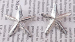 Contemporary Brass Handmade Silver Plated Mother of Pearl Star Earring in Munich