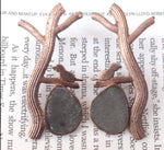 Contemporary Brass Handmade Mother of Pearl Bird Earring in Germany