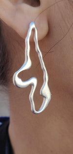 Handmade Brass Modern Art-Inspired Dangle Earrings in Germany