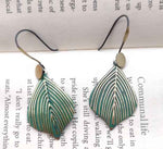 Handcrafted Boho Green Leaf Earrings in Germany