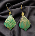 Handcrafted Boho Green Leaf Earrings in Germany