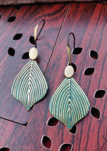 Handcrafted Boho Green Leaf Earrings in Germany