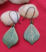 Handcrafted Boho Green Leaf Earrings in Germany