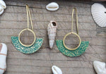 Golden Casual Wear Brass Artisan Crafted Metalwork Earring in Germany