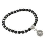 German silver Black Bead Silver Plated Designer Jhumki Charm Nazaria Bracelet in Germany