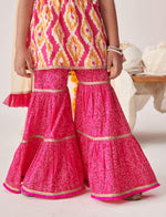 Girls Leheriya Printed Empire Sequinned Kurta With Sharara With Dupatta in Germany