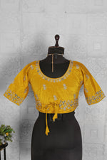 Yellow Chinnon Saree in Germany
