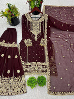 Heavy Embroidery Coding Dori-Sequence Work Top-Bottom And Dupatta Set in Berlin