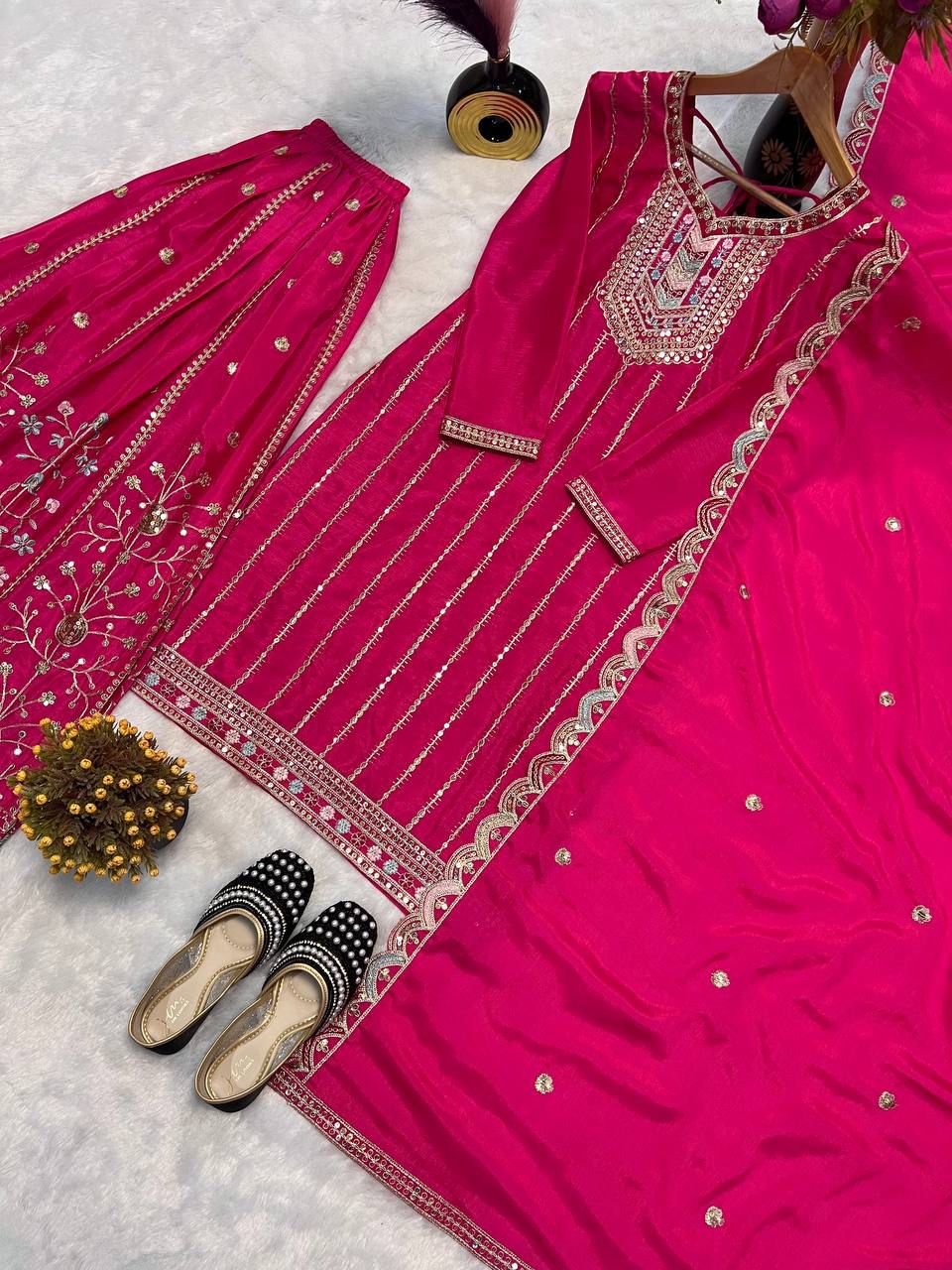 Pure Heavy Chinnon Silk stitched Suit in Munich