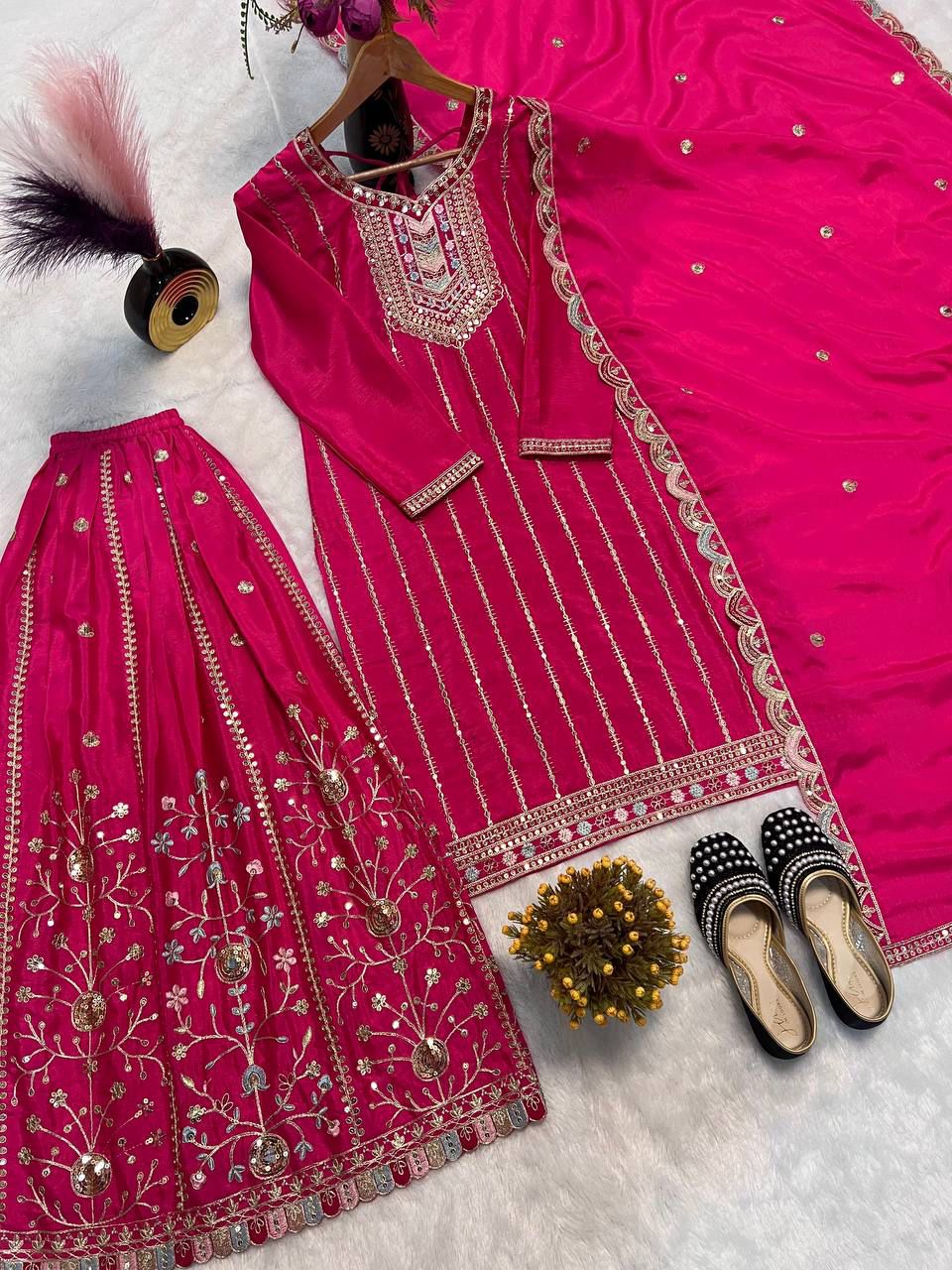Pure Heavy Chinnon Silk stitched Suit in Munich
