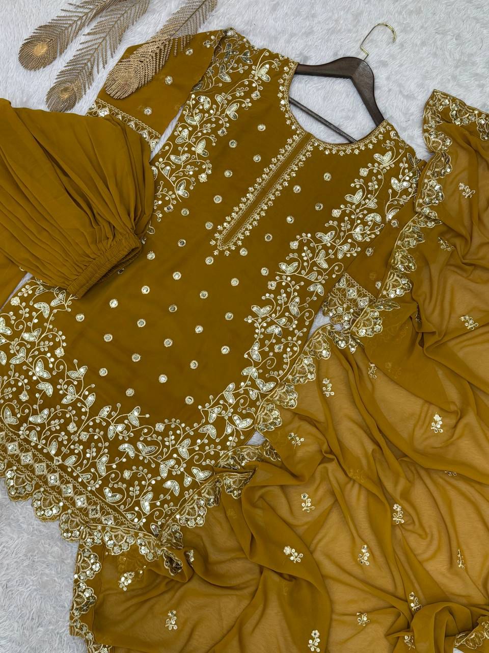 New Premium Quality With Embroidery Sequence Worked Suit in Germany