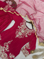 FANCY KURTI WITH BEAUTIFUL FLAIRED PLAZZO AND DUPATTA IN GERMANY