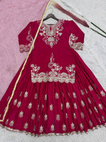 FANCY KURTI WITH BEAUTIFUL FLAIRED PLAZZO AND DUPATTA IN GERMANY