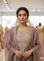 SEQUENCE EMBROIDERED TOP, SARARA AND DUPATTA IN MUNICH