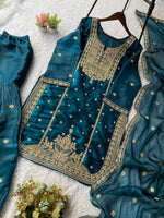 SEQUENCE EMBROIDERED TOP, SARARA AND DUPATTA IN MUNICH