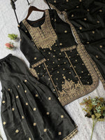 SEQUENCE EMBROIDERED TOP, SARARA AND DUPATTA IN MUNICH