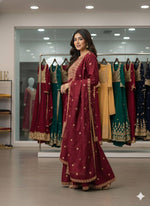 SEQUENCE EMBROIDERED TOP, SARARA AND DUPATTA IN MUNICH