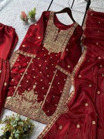 SEQUENCE EMBROIDERED TOP, SARARA AND DUPATTA IN MUNICH