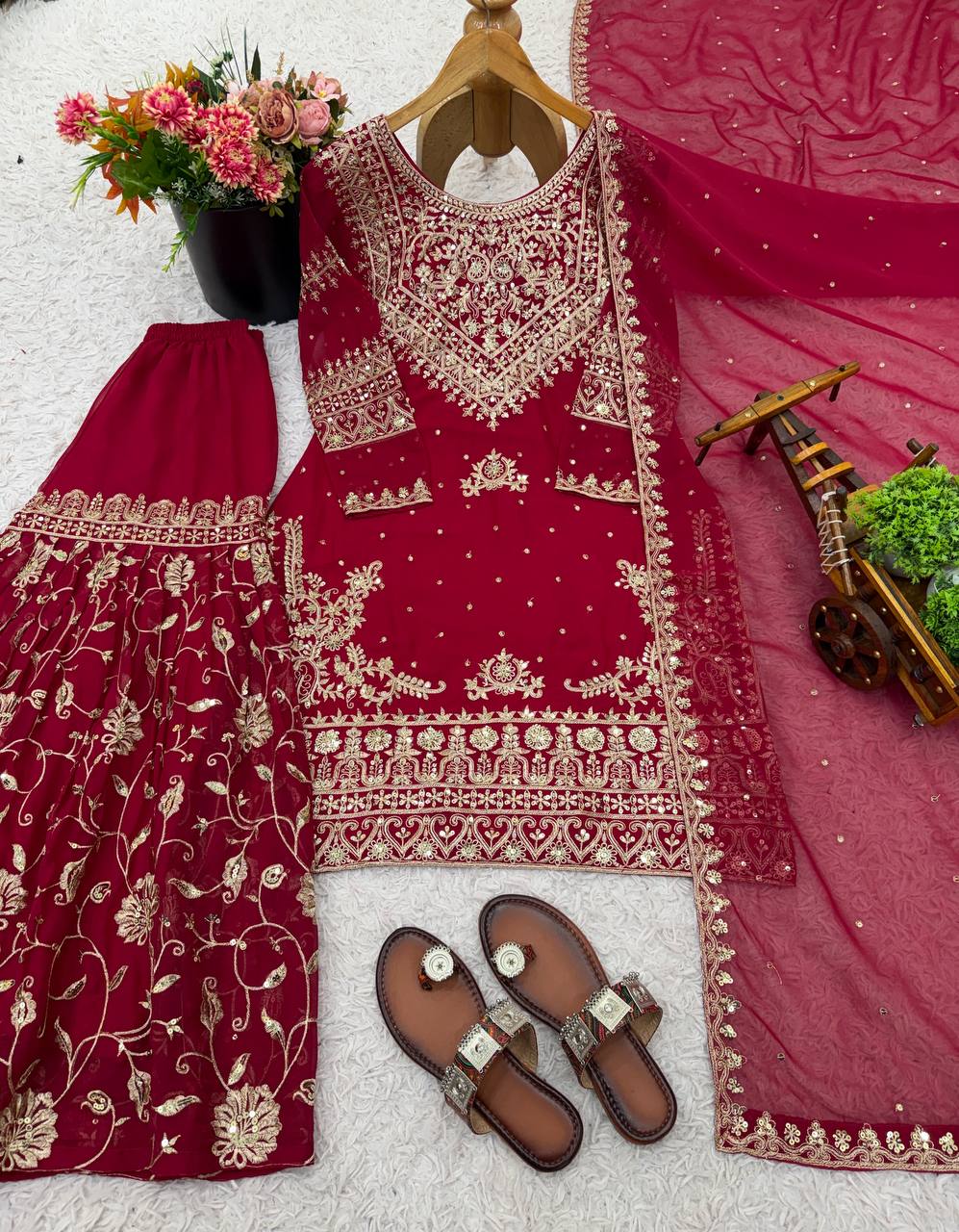 Elegant Embroidered Sequence Work Beautiful Designer Set in Germany