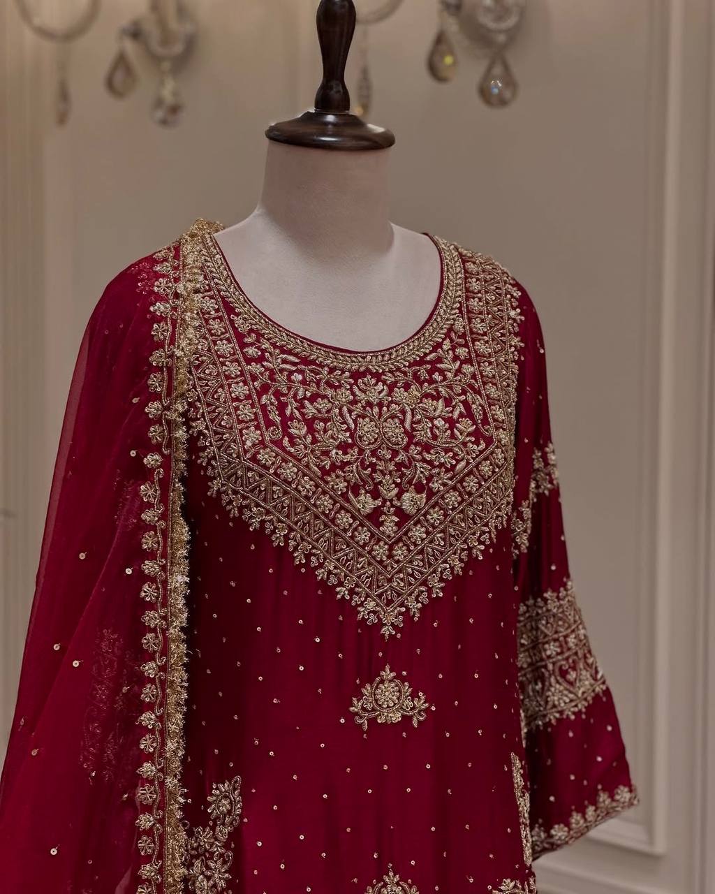 Elegant Embroidered Sequence Work Beautiful Designer Set in Germany