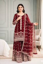 Silk And Heavy Embroidery Sequence Work Top-Bottom And Dupatta Set in Germany