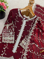 Silk And Heavy Embroidery Sequence Work Top-Bottom And Dupatta Set in Germany