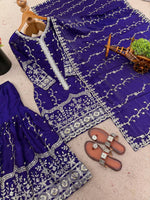 Silk And Heavy Embroidery Sequence Work Top-Bottom And Dupatta Set in Germany