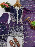 Silk And Heavy Embroidery Sequence Work Top-Bottom And Dupatta Set in Germany