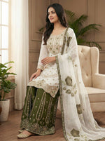 Pure GMY SILK With Heavy Embroidery Sequence Work Suit in Germany