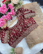Fandy Silk C -pallu Sequins embroidery work saree in Berlin