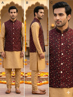 Kurta Payjama With Jacket Jacquard Work Banarasi Silk in Germany