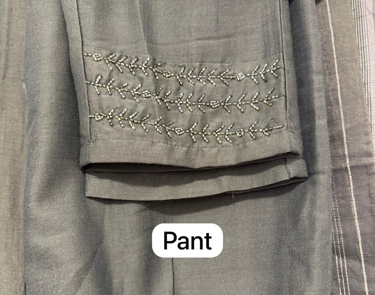 Green Handwork sleeves and bottom Kurta Bottom Dupatta Set in Berlin