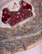 FENDY SARTIN SILK WITH BEAUTIFUL EMBROIDERY WORK SAREE IN GERMANY