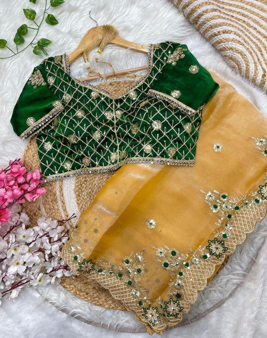 FENDY SARTIN SILK WITH BEAUTIFUL EMBROIDERY WORK SAREE IN BERLIN