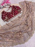 FENDY SARTIN SILK WITH BEAUTIFUL EMBROIDERY WORK SAREE IN BERLIN