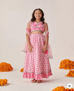 Girls Printed Ready To Wear Lehenga Blouse With Dupatta in Germany