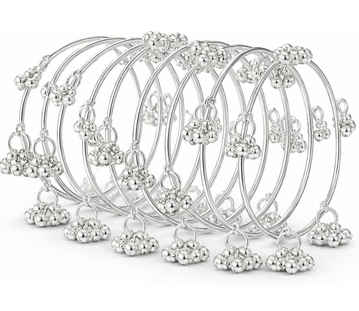 Silver Ghugharoo Bangles in Munich