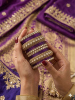 Purple Kundan bangles set in Germany Namma Markt