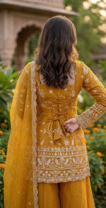 Embroidery Sequence Worked Top-Plazzo And Dupatta Set in Berlin