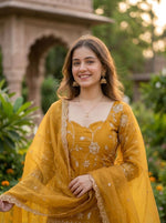 Embroidery Sequence Worked Top-Plazzo And Dupatta Set in Berlin