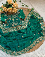 Emerald Green Beautiful saree in Germany