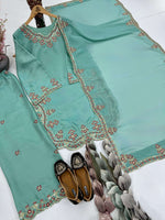 MINT GREEN HEAVY EMBROIDERY SEQUENCE WORK SUIT IN GERMANY Namma Markt